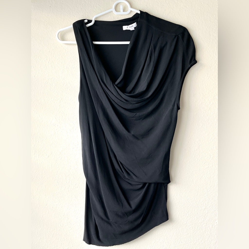 Helmut Lang Asymmetrical Black Shirt
